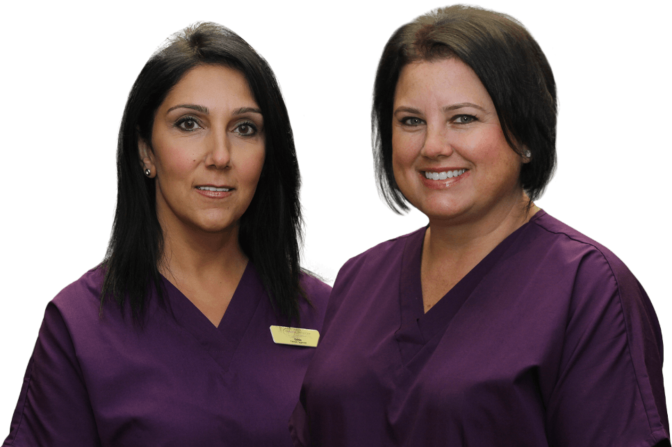 Lead dental hygienists Gilda and Jen