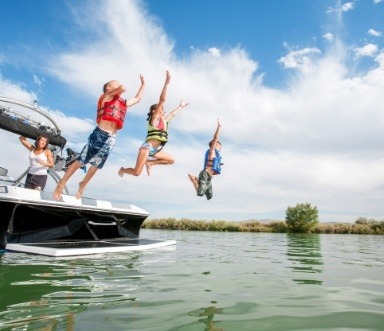 Doctor Kostas and his family on a boat