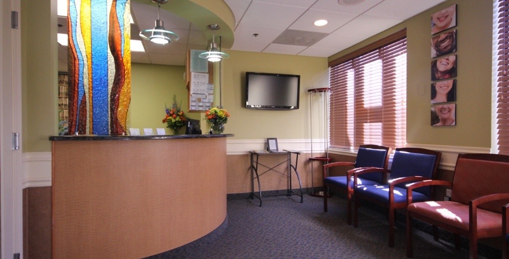 Dental office reception desk