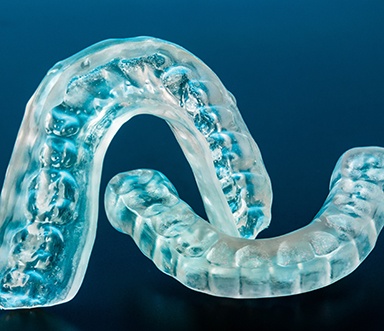 a close-up of an occlusal splint